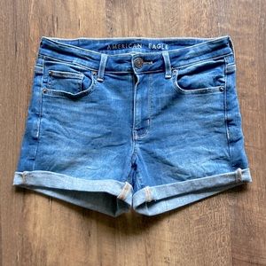 AE Ne(x)t Level Low-Rise Denim Midi Short